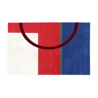 Interni - Tappeti - Tappeto Square Louvois 1 - / 200 x 300 cm - Esclusiva di Lelièvre Paris - Blu, rosso, beige - Lana