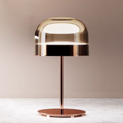 Lighting - Table Lamps - Equatore Small Table lamp - / LED - Glass - H 43 cm by Fontana Arte - H 43 cm / Copper & brown - Blown glass, Metal