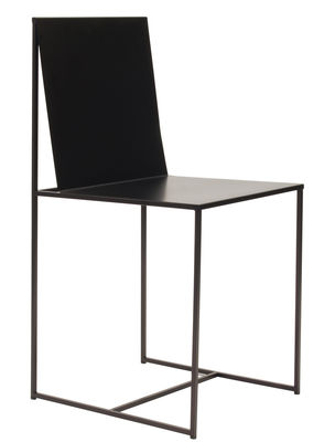 Mobilier - Chaises, fauteuils de salle à manger - Chaise Slim Sissi / Métal - Zeus - Noir cuivré - Acier