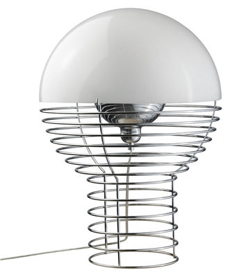 Verpan - Lampe de table Wire en Métal - Couleur Blanc - 220 x 64.63 x 54 cm - Designer Verner Panton