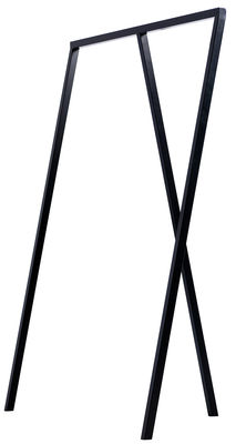 Furniture - Coat Racks & Pegs - Loop Rack - L 130 cm by Hay - Black - Lacquered steel