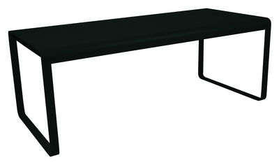 Outdoor - Garden Tables - Bellevie Rectangular table - L 196 cm - 8 to 10 places by Fermob - Liquorice - Aluminium