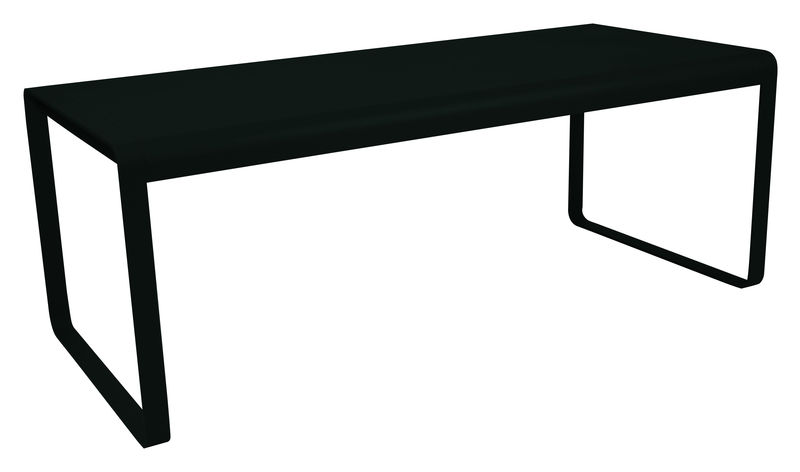 Outdoor - Garden Tables - Bellevie Rectangular table metal black L 196 cm - 8 to 10 places - Fermob - Liquorice - Aluminium