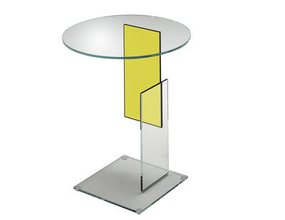 Möbel - Couchtische - Don Gerrit Couchtisch - Glas Italia - Transparent / Gelb - Glas