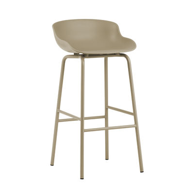 Furniture - Bar Stools - Hyg High stool - / H 75 cm - Polypropylene by Normann Copenhagen - Sand - Polypropylene, Steel