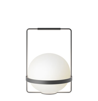 Vibia - Lampe de table Palma en Métal, Aluminium - Couleur Gris - 37.8 x 37.8 x 31 cm - Designer Ant
