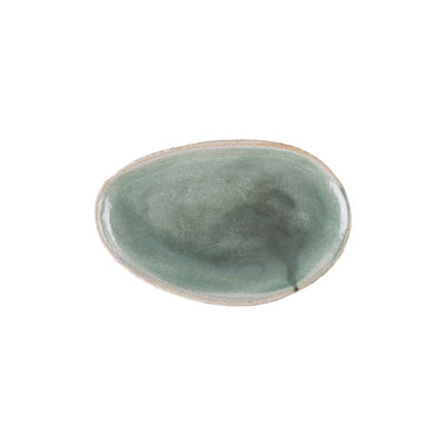 Tavola - Vassoi e piatti da portata - Piatto Wabi - MINI / Ovale - 24 x 16 cm - Gres fatto a mano di Jars Céramistes - Verde - Gres smaltato