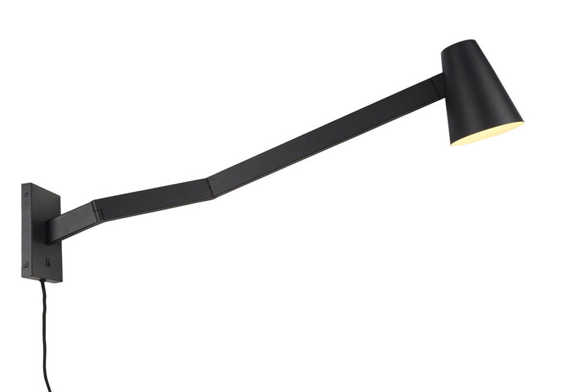 Luminaire - Appliques - Applique avec prise Biarritz métal noir / Orientable - L 88 cm - It\'s about Romi - Noir - Fer peint