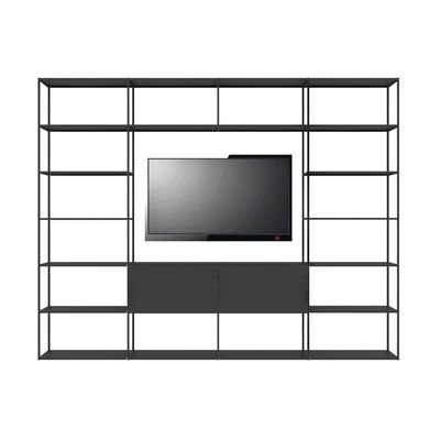 Zeus - Meuble TV Easy Irony en Métal, Acier - Couleur Noir - 292 x 128.06 x 226 cm - Designer Mauriz