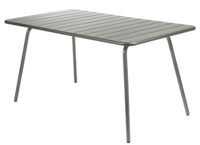 Jardin - Tables de jardin - Table rectangulaire Luxembourg / 6 personnes - 143 x 80 cm - Aluminium - Fermob - Romarin - Aluminium laqué