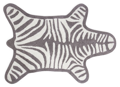 Jonathan Adler - Tapis de bain Zebra en Tissu, Coton - Couleur Blanc - 112 x 79 x 24.66 cm - Designe