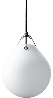 Luminaire - Suspensions - Suspension Moser Ø 20,5 cm - Louis Poulsen - Blanc - Aluminium poli, Verre soufflé