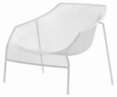 Furniture - Armchairs - Heaven Low armchair by Emu - Matt white - Steel