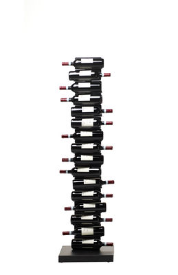 Porte-bouteilles Ptolomeo Vino / Sur socle - H 155 cm - Opinion Ciatti noir mat en métal