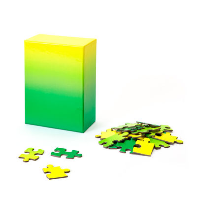 Decoration - Children's Home Accessories - Gradient Puzzle - / 100 pieces - Colour gradient by Areaware - Green / Yellow - Cardboard