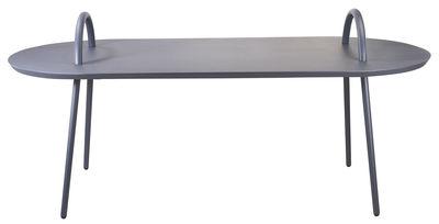 Table basse Swim / Intérieur & extérieur - 118 x 53 cm - Bibelo gris en métal