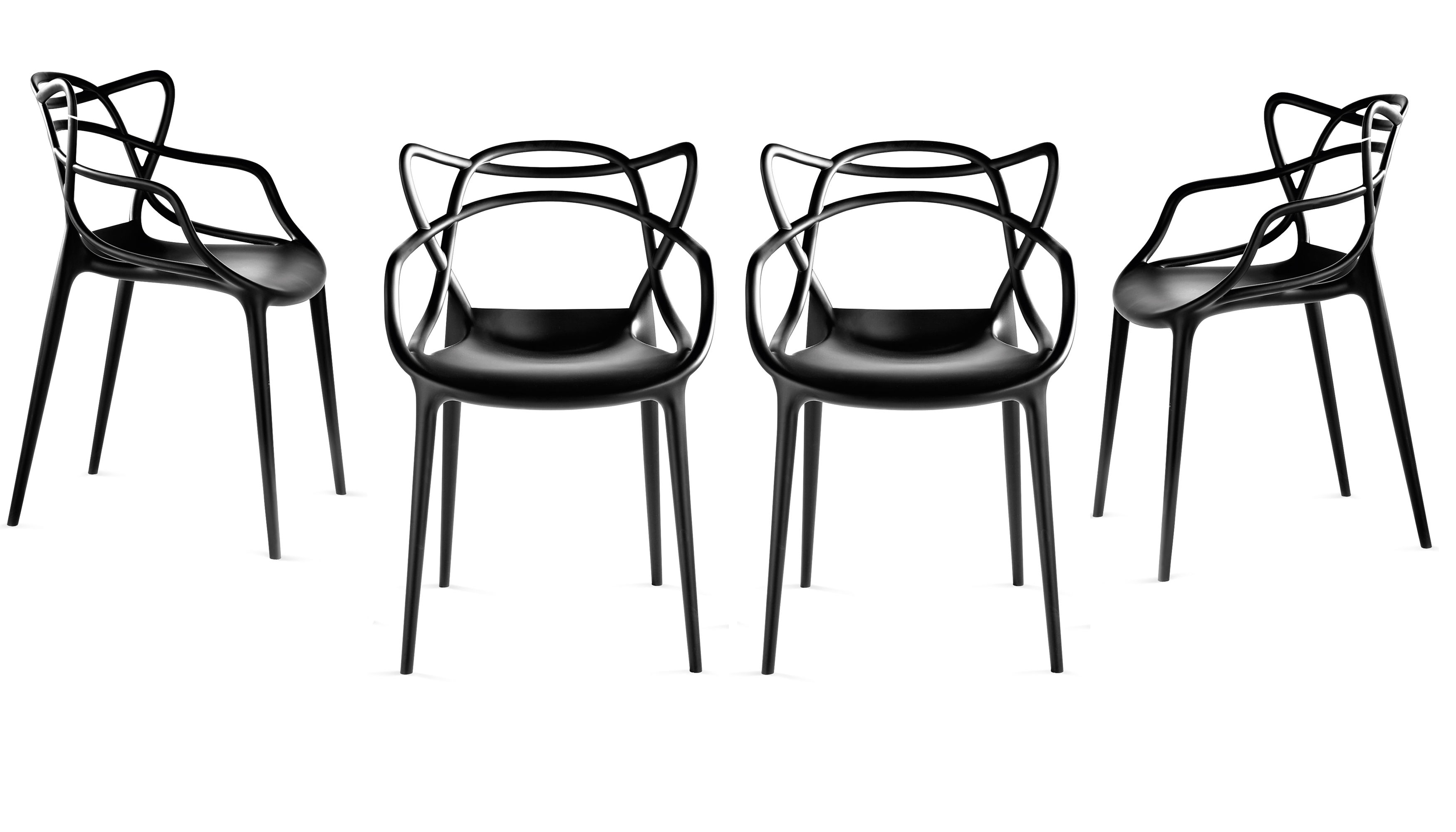 Set 4 sedie Masters nere, Kartell