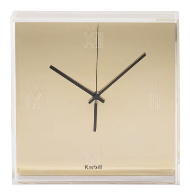 Déco - Horloges  - Horloge murale Tic & Tac / à poser ou suspendre - Kartell - Or / Aiguilles noires - ABS, PMMA