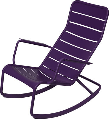 Life Style - Rocking chair Luxembourg / Aluminium - Fermob - Aubergine - Aluminium laqué