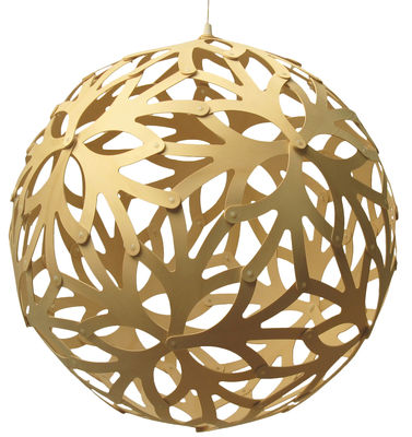 Illuminazione - Lampadari - Sospensione Floral - Ø 80 cm di David Trubridge - Legno naturale - Ø 80 cm - Compensato di bambù