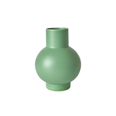 Image of Vaso Strøm Small - / H 16 cm - Ceramica / Fatto a mano - Esclusiva di raawii - Verde - Ceramica