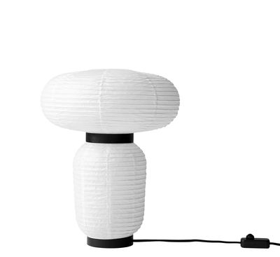 &tradition - Lampe de table Formakami en Papier, Chêne teinté - Couleur Blanc - 200 x 55.18 x 50 cm 