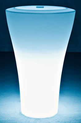 Furniture - Illuminated Furniture & Light UP Tables - Ming Extra High Luminous flowerpot - H 140 cm by Serralunga - Neutral white - Polythene
