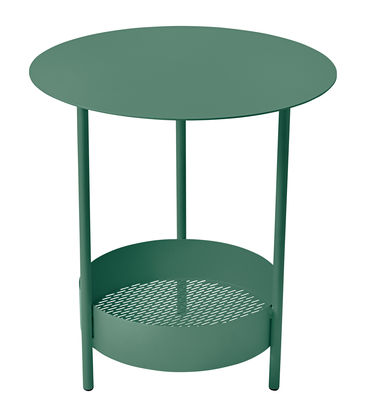 Arredamento - Complementi d'arredo - Tavolino con piede centrale Salsa / Ø 50 x H 50 cm - Fermob - Cedro - Acciaio