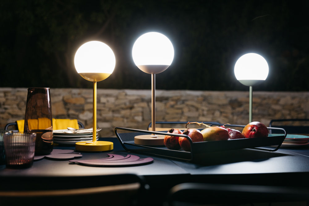 Lampe Ohne Kabel Mooon! LED Von Fermob - Grau Lampe Ohne Kabel Mooon! LED Von Fermob - Grau