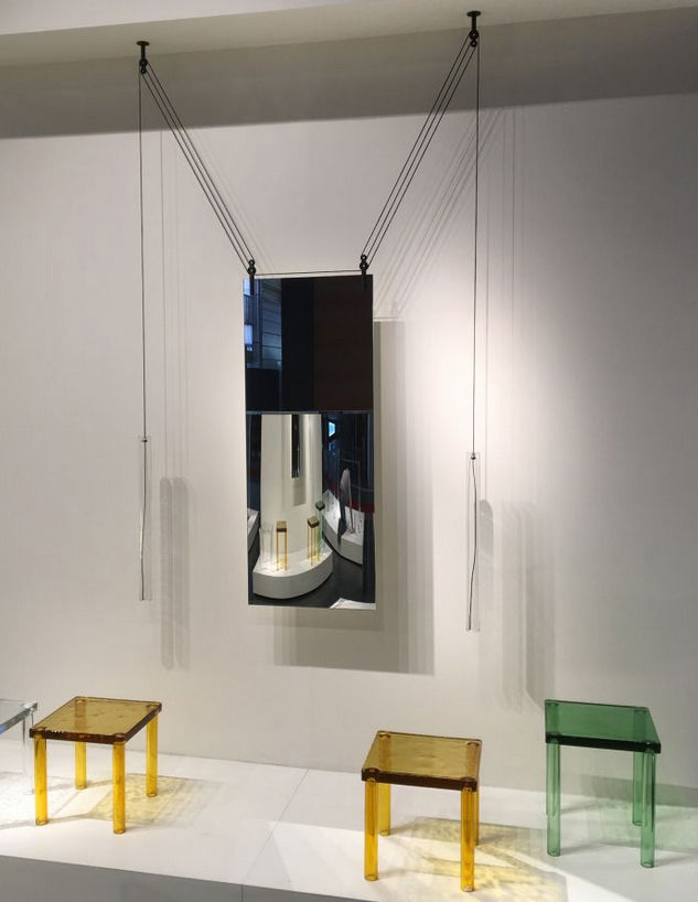 Miroir à suspendre Palanco Glas Italia - Noir/Transparent ...