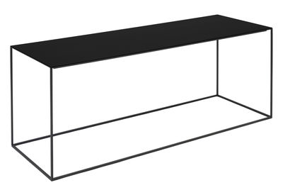 Mobilier - Tables basses - Table basse Slim Irony / 124 x 41 x H 46 cm - Zeus - Métal noir cuivré / Pied noir cuivré - Acier peint
