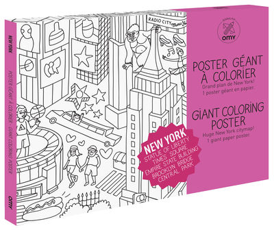 Déco - Pour les enfants - Poster à colorier New York / 100 x 70 cm - OMY Design & Play - New York - Papier recyclé