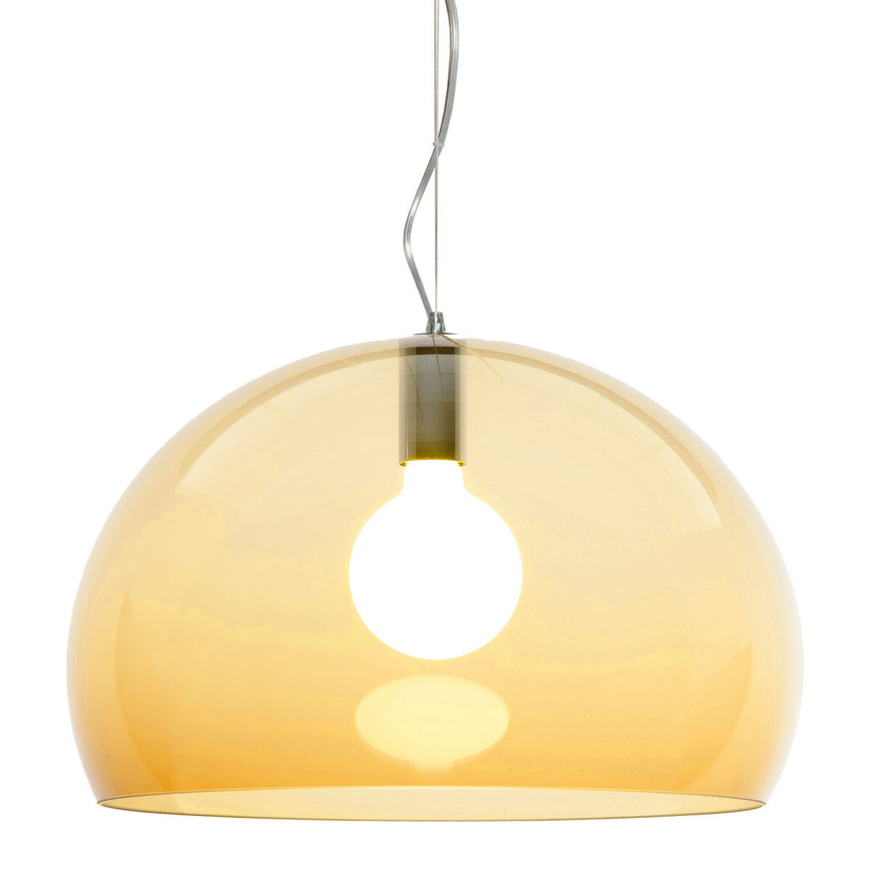 Suspension en verre lampe bulle H33cm luminaire coloris pour cuisine  chambre salle
