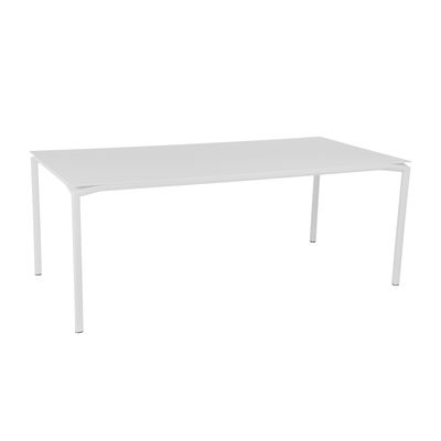 Fermob - Table rectangulaire Calvi en Métal, Aluminium peint - Couleur Blanc - 132.19 x 132.19 x 73.