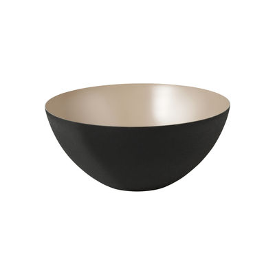 Tableware - Bowls - Krenit Bowl - / Ø 16 x H 7.1 cm - Steel by Normann Copenhagen - Black / Sand interior - Steel