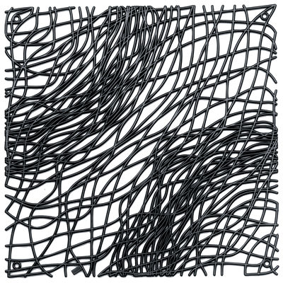 Mobilier - Paravents, séparations - Cloison Silk / Set de 4 - Crochets inclus - Koziol - Opaque noir - Polycarbonate