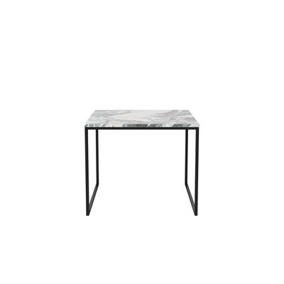 Furniture - Coffee Tables - Como Coffee table - / 60 x 60 cm x H 48 cm - Marble by Bolia - 60 x 60 x H 48 cm / White & green marble - Lacquered steel, Marble
