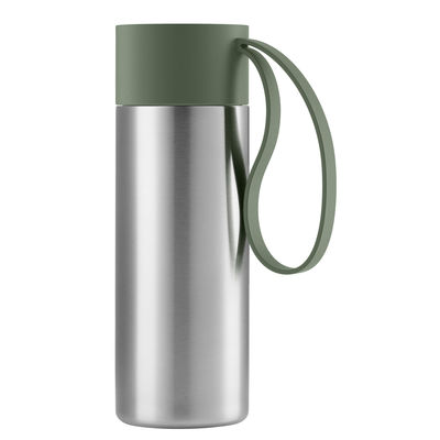 Tableware - Coffee Mugs & Tea Cups - To Go Cup Insulated mug - / With lid - 0.35 L by Eva Solo - Cactus green / Steel - Silicone, Stainless steel