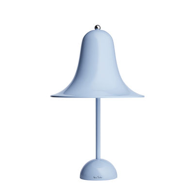 Luminaire - Lampes de table - Lampe de table Pantop / Ø 23 cm - Verner Panton (1980) - Verpan - Bleu clair (brillant) - Métal peint