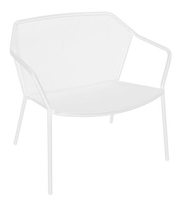 Furniture - Armchairs - Darwin Low armchair - Metal by Emu - White - Varnished steel