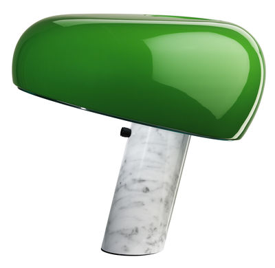 Lighting - Table Lamps - Snoopy Table lamp - Limited edition by Flos - Green-white - Carrare marble, Enamelled metal