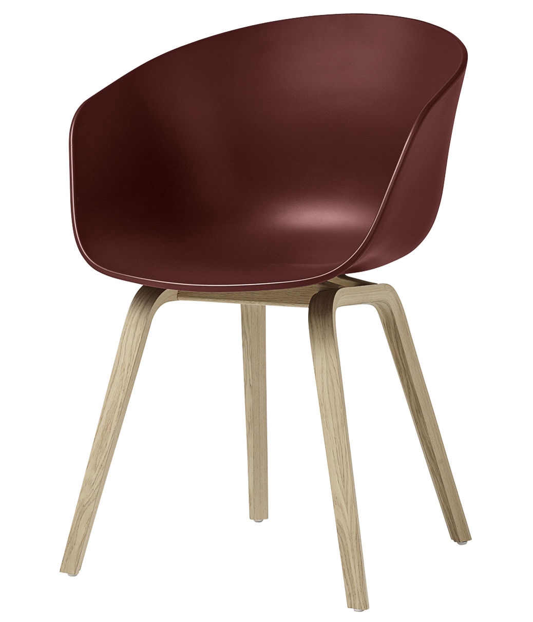 Sessel About a chair AAC22 von Hay - Rot/Orange/Holz natur | Made In Design