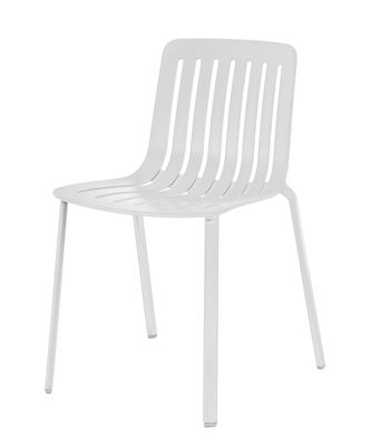 Furniture - Chairs - Plato Stacking chair - / Aluminium by Magis - White - Painted cast aluminium, Varnished injected aluminium