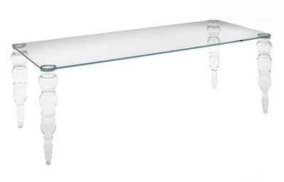 Table Post Modern / 180 x 90 cm - Glas Italia transparent en verre