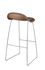 3D Bar stool - H 75 cm - Walnut shell by Gubi