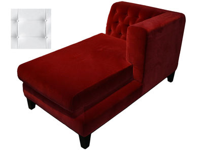 Méridienne Rouge Cuir Luxe Design Confort