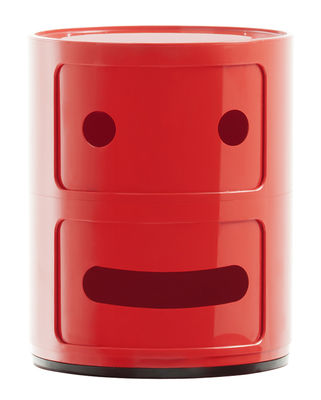 Arredamento - Mobili per bambini - Portaoggetti Componibili Smile N°2 - / 2 cassetti - H 40 cm di Kartell - n° 2 / Rosso - ABS