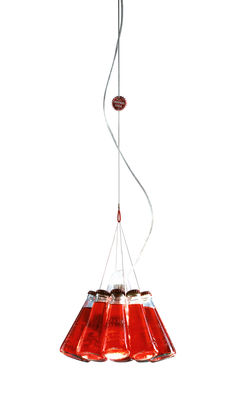 Illuminazione - Lampadari - Sospensione Campari Light - L 155 cm di Ingo Maurer - Rosso - Metallo, Vetro
