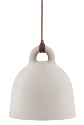 Luminaire - Suspensions - Suspension Bell / Large Ø 55 cm - Normann Copenhagen - Sable mat & Int. Blanc - Aluminium