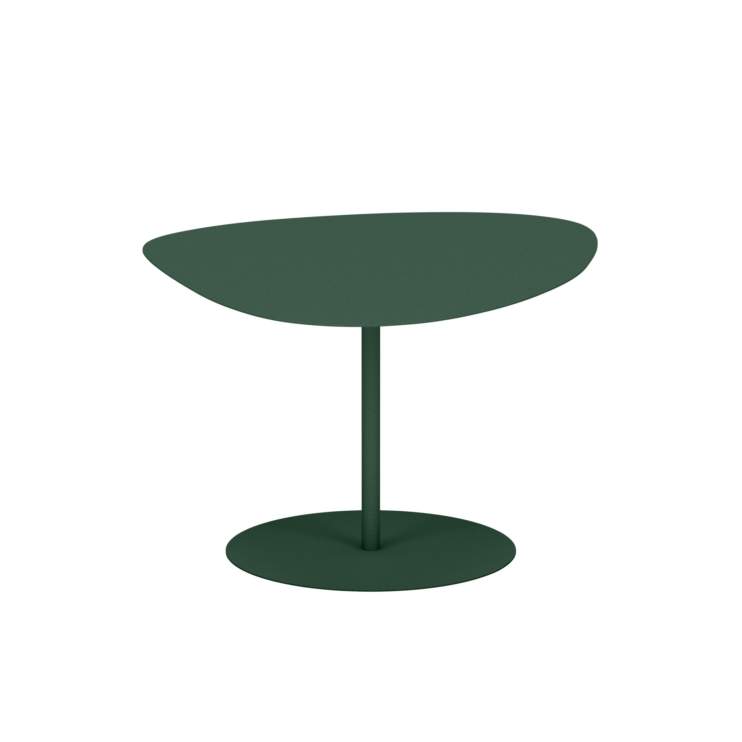 Table basse Galet n°2 OUTDOOR / 58 x 75 x H 39 cm - Matière Grise vert en métal